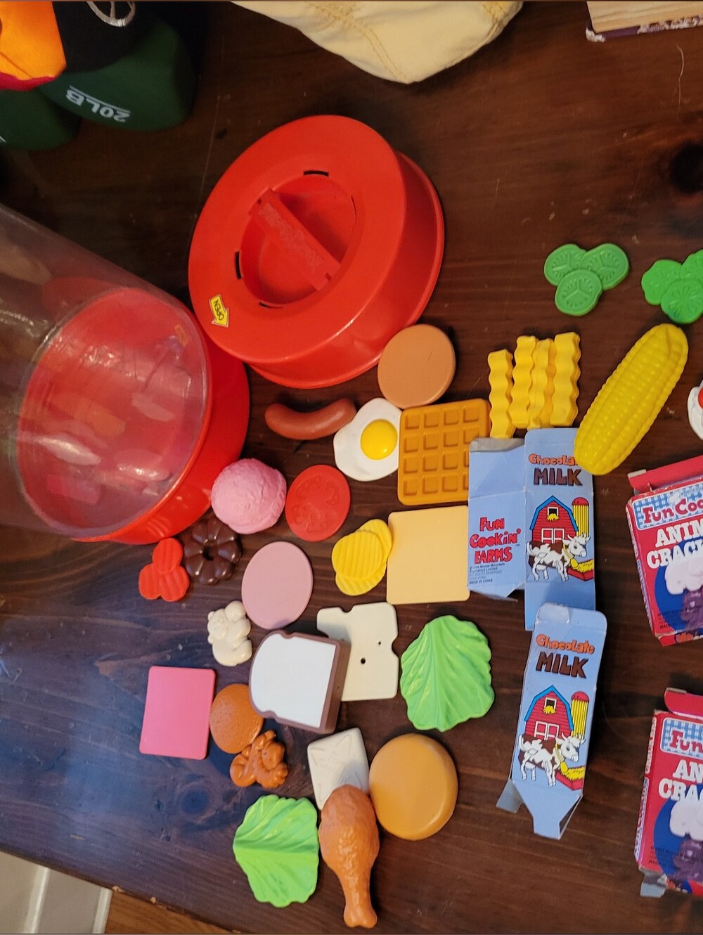 Vintage Fun Cookin’ Play Food Bucket, Pieces Set w/ Original Container